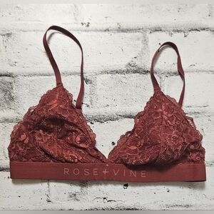 ROSE + VINE Copper Color Lace Bralette